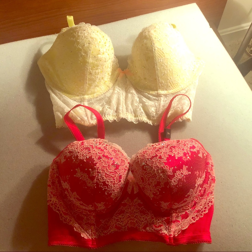 2 Brand New Victoria’s Secret Lace Crystal Bras